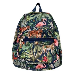 Tropical Jungle Animal Zoo Small Mini Backpack School Travel Shoulder Strap Bag