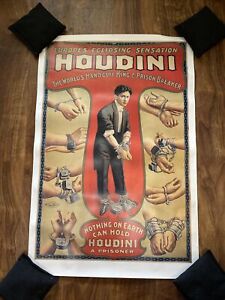 Vintage Houdini Europe’s Eclipsing Sensation REPRINT Poster 22”x33”