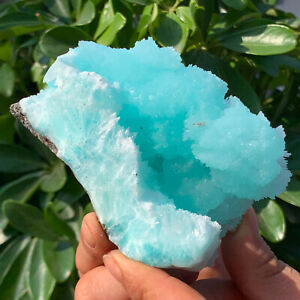394G Natural beautiful blue texture stone mineral sample quartz crystal