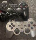 Official Sony PlayStation 2 PS2 Controller Black Lot 2 OEM DUALSHOCK 2 UNTESTED