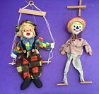 Pair of Vintage Clown Stringed Puppet Marionettes SALE!