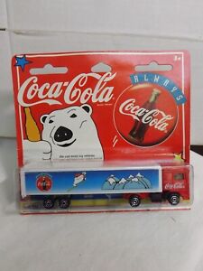 1996 Majorette Coca-Cola Red Semi Truck & Trailer