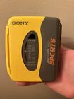 Sony Yellow Walkman Sports AVLS WM-SXF10 FMAM Radio Cassette Player TESTED WORKS