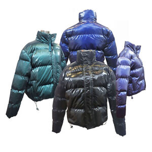 Women's Winter Warm Padded Puffer  jacket Quilted Shinny PU Coated in 4 Colors