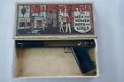 Antique Bulls Eye Pistol Metal Toy Rubber Band Gun