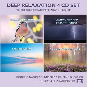 Deep Relaxation Nature Sounds 4 CD Set - for Meditation Relaxation & Sleep, Used