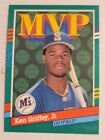 1990 Fleer Ken Griffey Jr Baseball ERROR #392 MEGA RARE MATRIX PRINT ON BACK !!