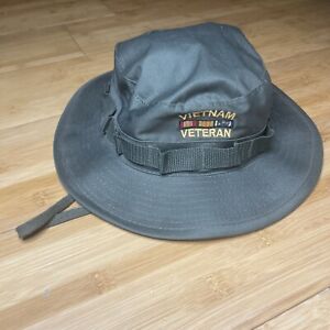 Vintage Booniehat Vietnam War Veteran Olive Drab Green Sun Jungle Hat Type II