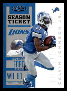 Calvin Johnson Jr. 2012 Contenders Season Ticket  Card #33 Detroit Lions