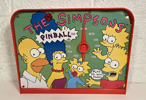 Vintage The Simpsons Table Top Pinball Game Top Section Only 1990