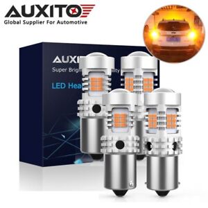 4x AUXITO BAU15S PY21W 7507 Amber LED Turn Signal Indicator Light Bulb CANBUS