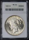 New Listing1923 Peace Silver Dollar - ANACS MS64 - Old Soapbox Holder - ✪COINGIANTS✪