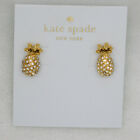 Gold Plated unique cubic zirconia cut crystals pineapple stud earrings for women