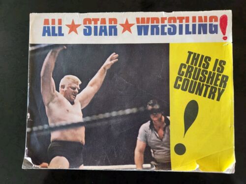 Vintage AWA 1970's Professional Wrestling Program This Is Crusher Country