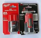 2 Pcs Milwaukee 48-11-2430 M12 Red Lithium CP 3.0 Battery Free Shipping NEW!