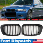 For 1999-2003 BMW 3Series E46 M3 Coupe 2DR Matte Black Front Grille Kidney Grill