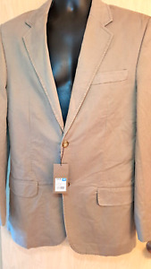 NEW MERONA Modern Fit 38R Men's Blazer British Khaki Tan NOS Blazer 2007 Cotton