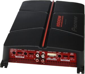 NEW Pioneer GM-A6704 4-Channel Bridgeable Amplifier with Bass Boost,Black/red
