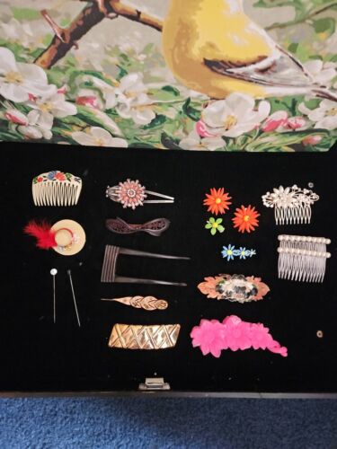 Vintage hair accessories lot of 16 pieces