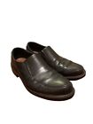 Ecco Men's Black Leather Loafers Size 46 Slip On Shock Point US 12 /12.5 Quality