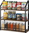 Metal Spice Rack Spice Storage Shelf 3 Tier Hanging Kitchen Seasoning Organizer