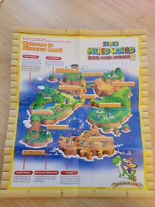 Super Mario World: Super Mario Advance 2 Fold Out Game Map Insert -- NO GAME