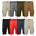 Men's Distressed Washed Cotton Cargo Shorts With Belt (Size 30-42) NEW FREE SHIP