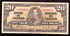 1937 BANK OF CANADA $20 BANKNOTE, COYNE-TOWERS, H/E 4701076