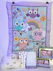 one of a kind little owls lavender 8Pcs Crib Bedding - see details 🌟