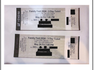 2024 BILL GAITHER FAMILY FEST (2)TICKETS GATLINBURG SECT 303 ROW G MAY 24,25, 26