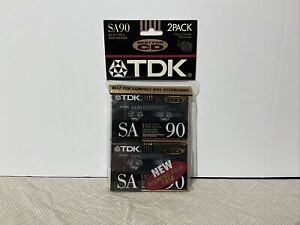 TDK SA 90 Blank Cassette Tapes Type II High Position Lot Of 2 New Sealed