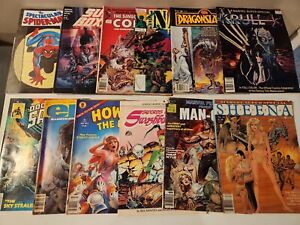 Lot Of 12 Marvel Comics Magazines, Graphic Novels, Super Specials
