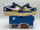 DS NEW NIKE UNDEFEATED AF1 AIR FORCE ONE BLUE YELLOW Size 9.5 Authentic Retro OG