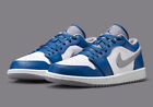 Nike Air Jordan 1 Low Shoes True Blue Gray White 553558-412 Men's or GS NEW