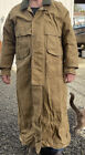 CC Filson Tin Cloth Oil Waxed DUSTER Coat Style #65 Size 48 Tan