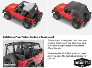 Frameless Bowless Soft Top Tinted Window for 1997-2006 Wrangler TJ (For: More than one vehicle)