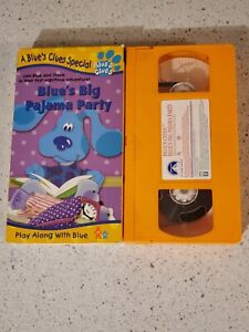 New ListingBlue’s Clues Blue’s Big Pajama Party VHS 1999 Play Along With Blue Nickelodeon