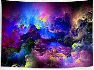 Colorful Modern Galaxy Fluorescent Tapestry - Outer Space 59