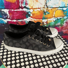 COACH Shoes Womens Size 8B Empire Fashion Sneakers, Black/Gray, Logo