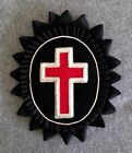 Templar Sir Knight Chapeau Cross with Rosette in Mylar