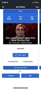 Elton John: Farewell Yellow Brick Road Concert Tickets NYC