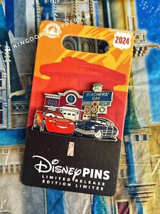 2024 Disney Parks Pixar Cars Lightning McQueen Doc Hudson Teachers Day Pin LR