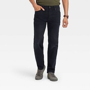 Men's Slim Straight Fit Jeans - Goodfellow & Co Black Denim 36x30