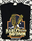 VTG Harley Davidson Black T-Shirt Bahamas Eagle Mountains Single Stitch Mens XL