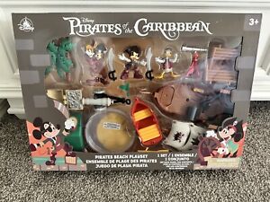 2023 Disney Parks Pirates Of The Caribbean Beach Playset Toy Mickey Goofy Donald