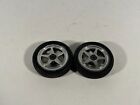 2x Very Used Traxxas Funny Car Mounted Front Wheels and Tires 6975