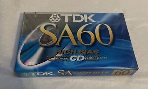 TDK SA60 High Bias Cassette Tape Japan NEW