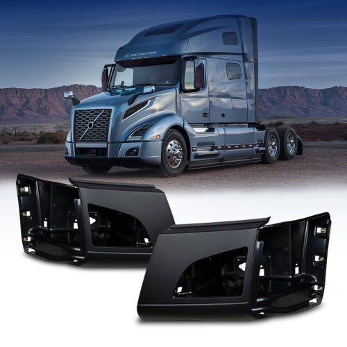 PAIR Side Bumper with Fog Light Hole for 2018+ Volvo VNL Left & RIght Side