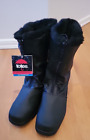 Totes Boots Womens Size 9M Luna Black Front Zip FauxFur Winter Snow Boot NEW