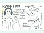 Pre-1980 RADIO CARD - Weissport by Lehighton & Parryville & Bowanstown PA AH1746